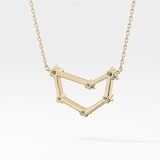 0.13 TCW Round Lab Grown Diamond Capricorn Zodiac Constellation Necklace