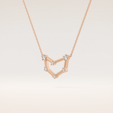 0.13 TCW Round Cut Moissanite Capricorn Zodiac Constellation Necklace