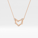 0.13 TCW Round Lab Grown Diamond Capricorn Zodiac Constellation Necklace