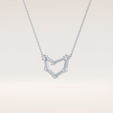 0.13 TCW Round Cut Moissanite Capricorn Zodiac Constellation Necklace