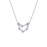 0.13 TCW Round Lab Grown Diamond Capricorn Zodiac Constellation Necklace
