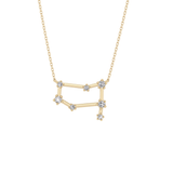 0.18 TCW Round Lab Grown Diamond Gemini Zodiac Constellation Necklace
