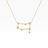 0.18 TCW Round Lab Grown Diamond Gemini Zodiac Constellation Necklace