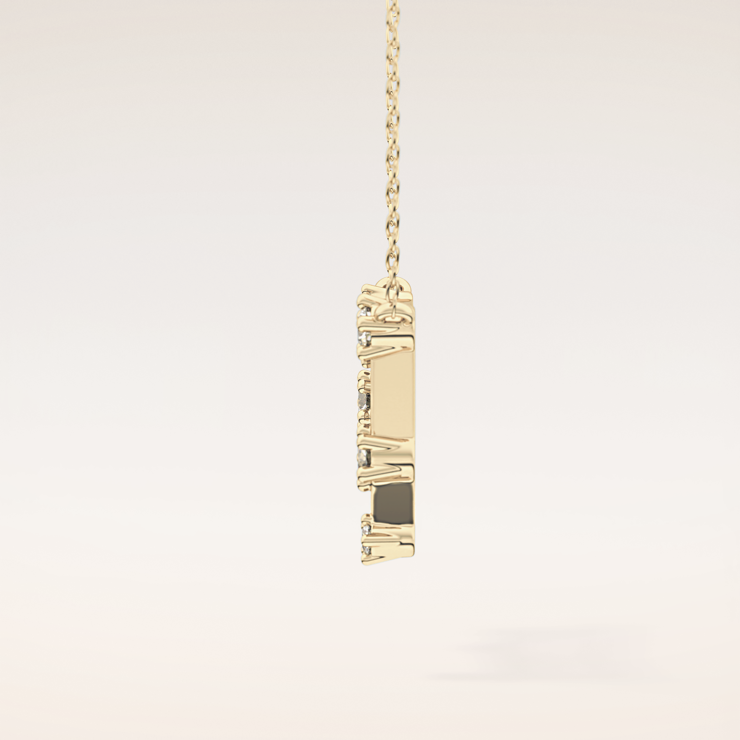 0.18 TCW Round Cut Moissanite Gemini Zodiac Constellation Necklace