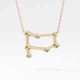 0.18 TCW Round Lab Grown Diamond Gemini Zodiac Constellation Necklace