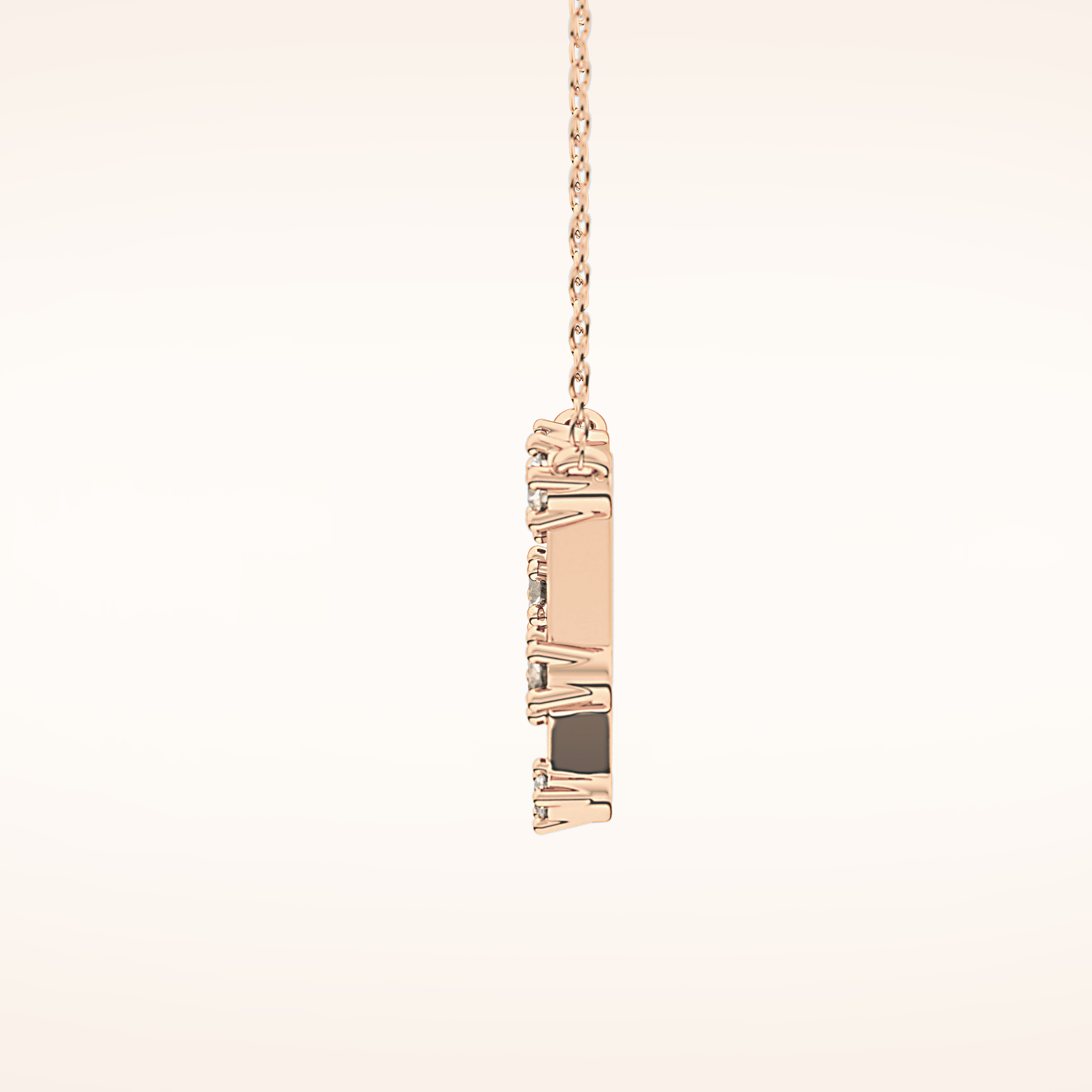 0.18 TCW Round Cut Moissanite Gemini Zodiac Constellation Necklace