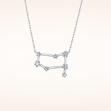 0.18 TCW Round Cut Moissanite Gemini Zodiac Constellation Necklace
