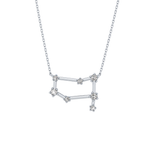 0.18 TCW Round Lab Grown Diamond Gemini Zodiac Constellation Necklace