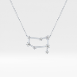 0.18 TCW Round Lab Grown Diamond Gemini Zodiac Constellation Necklace
