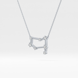 0.18 TCW Round Lab Grown Diamond Gemini Zodiac Constellation Necklace