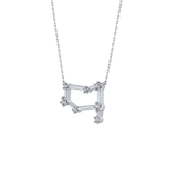 0.18 TCW Round Lab Grown Diamond Gemini Zodiac Constellation Necklace