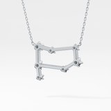 0.18 TCW Round Lab Grown Diamond Gemini Zodiac Constellation Necklace