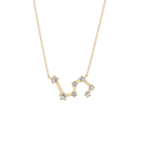 0.15 TCW Round Lab Grown Diamond Leo Zodiac Constellation Necklace