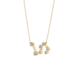 0.15 TCW Round Lab Grown Diamond Leo Zodiac Constellation Necklace