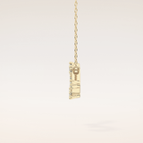 0.15 TCW Round Cut Moissanite Leo Zodiac Constellation Necklace