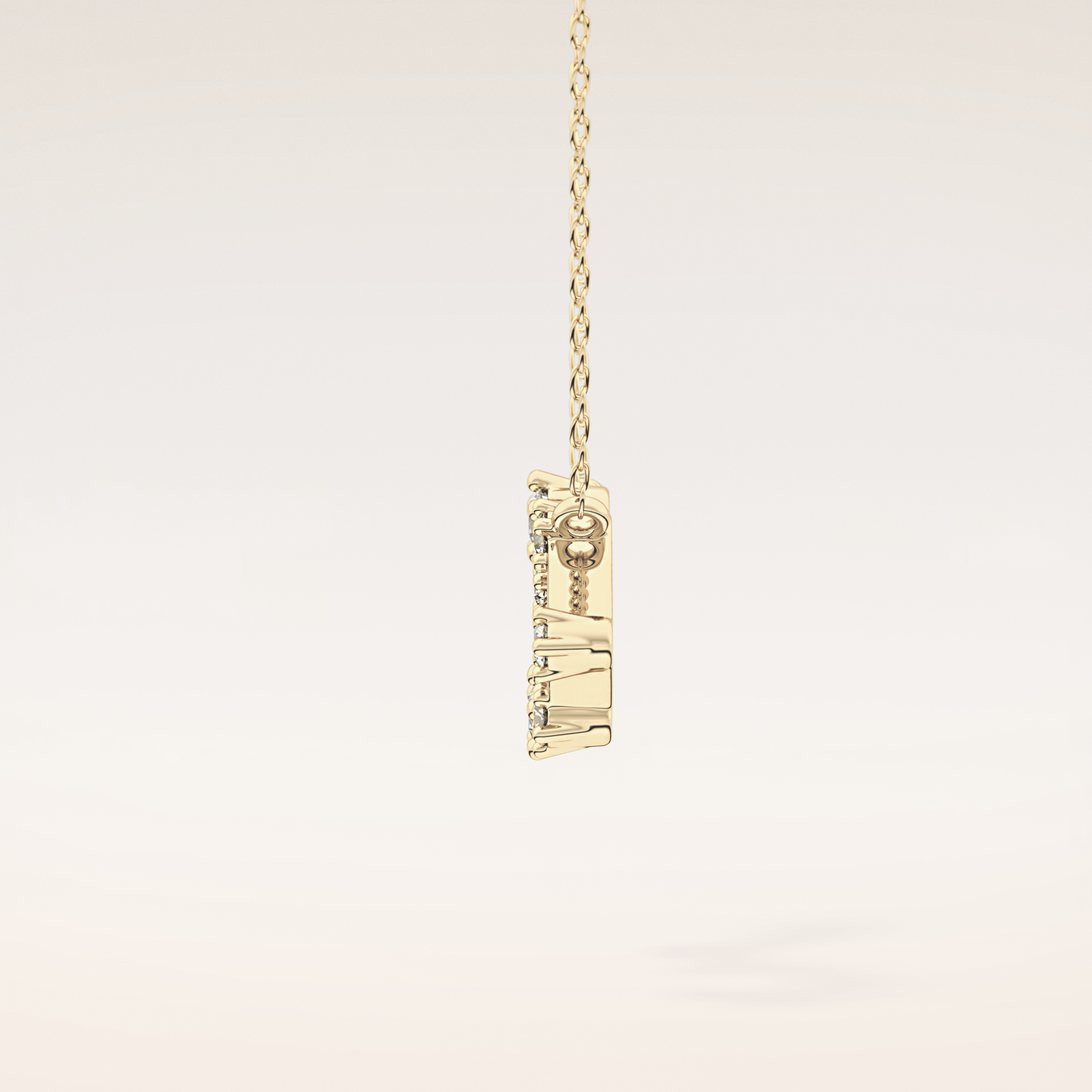 0.15 TCW Round Cut Moissanite Leo Zodiac Constellation Necklace