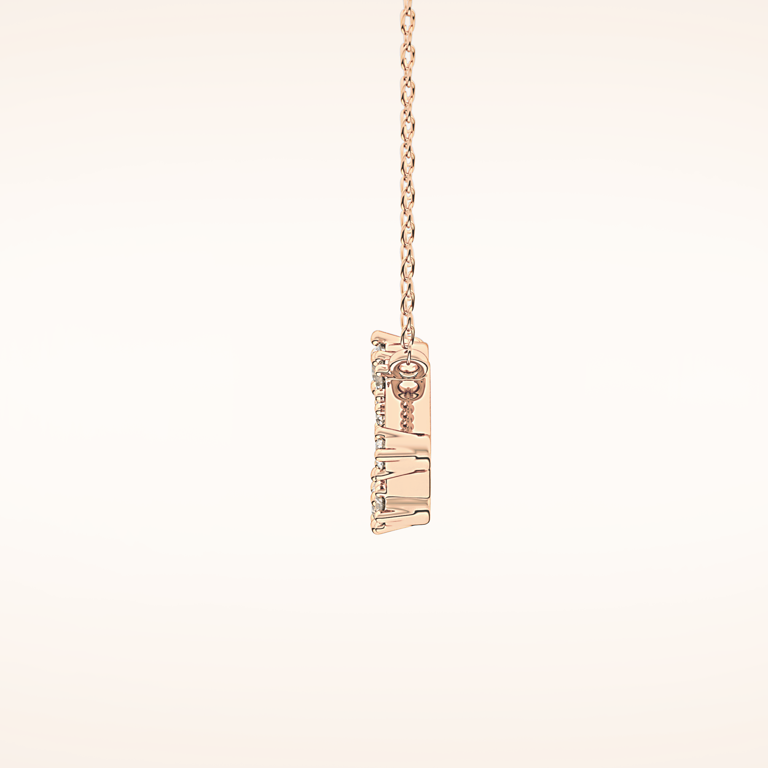 0.15 TCW Round Cut Moissanite Leo Zodiac Constellation Necklace
