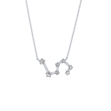 0.15 TCW Round Lab Grown Diamond Leo Zodiac Constellation Necklace
