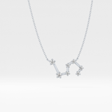 0.15 TCW Round Lab Grown Diamond Leo Zodiac Constellation Necklace