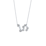 0.15 TCW Round Lab Grown Diamond Leo Zodiac Constellation Necklace