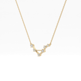 0.078 TCW Round Lab Grown Diamond Libra Zodiac Constellation Necklace