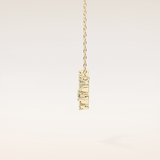 0.078 TCW Round Cut Moissanite Libra Zodiac Constellation Necklace