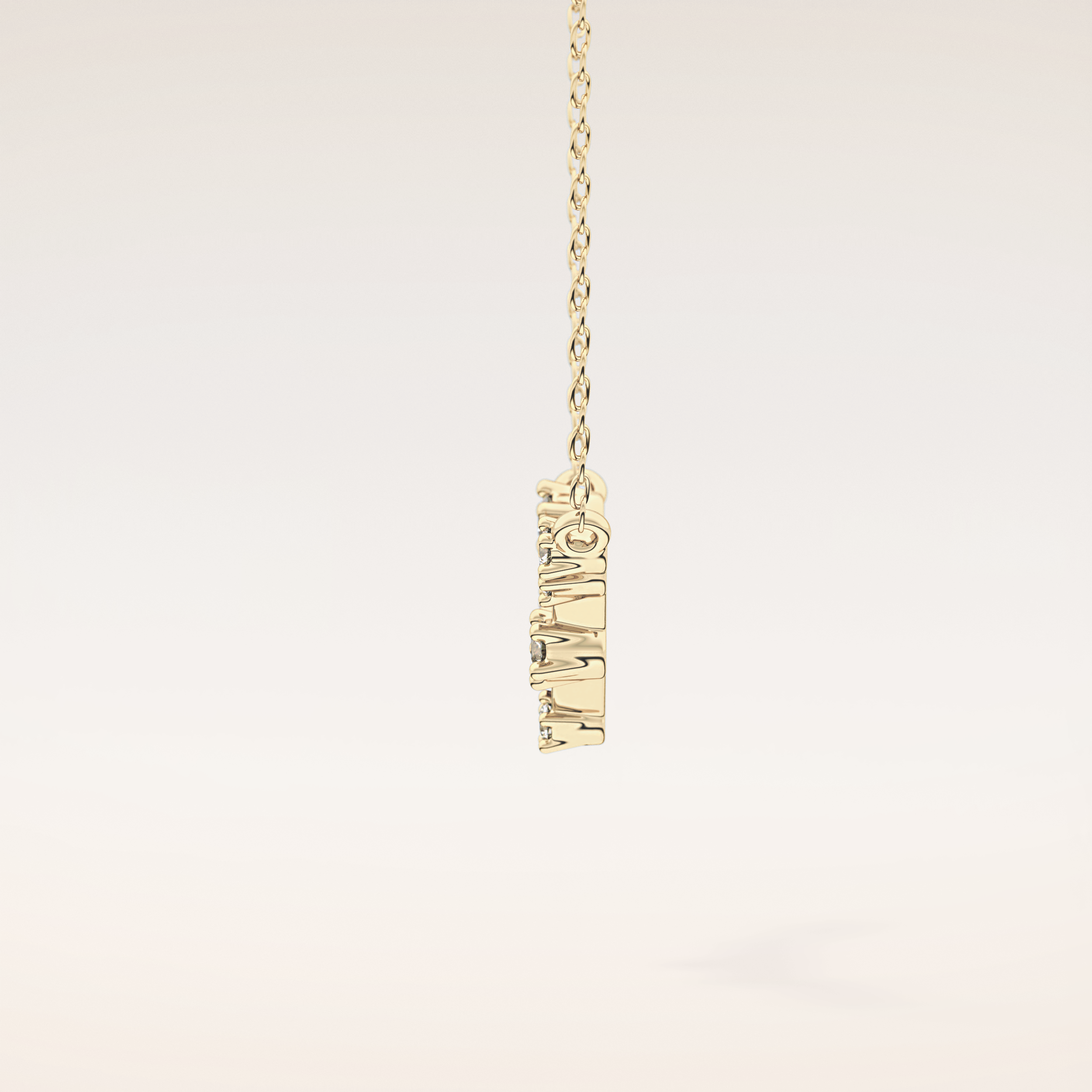 0.078 TCW Round Cut Moissanite Libra Zodiac Constellation Necklace