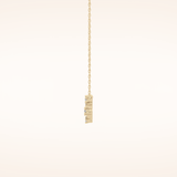 0.078 TCW Round Cut Moissanite Libra Zodiac Constellation Necklace
