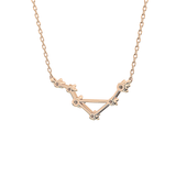 0.078 TCW Round Lab Grown Diamond Libra Zodiac Constellation Necklace
