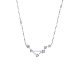 0.078 TCW Round Lab Grown Diamond Libra Zodiac Constellation Necklace