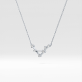0.078 TCW Round Lab Grown Diamond Libra Zodiac Constellation Necklace
