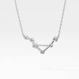 0.078 TCW Round Lab Grown Diamond Libra Zodiac Constellation Necklace