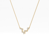 0.103 TCW Round Lab Grown Diamond Pisces Zodiac Constellation Necklace