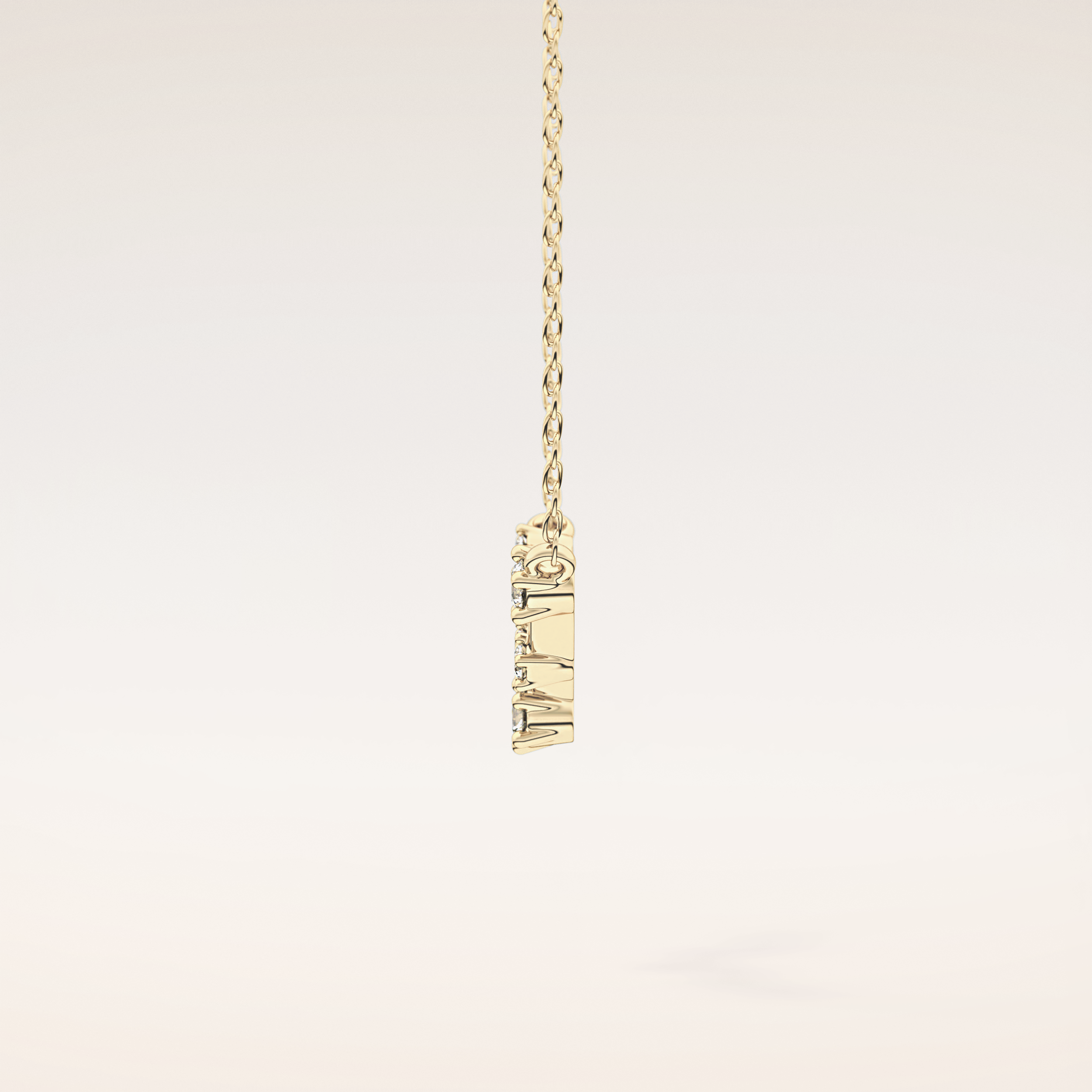 0.103 TCW Round Cut Moissanite Pisces Zodiac Constellation Necklace