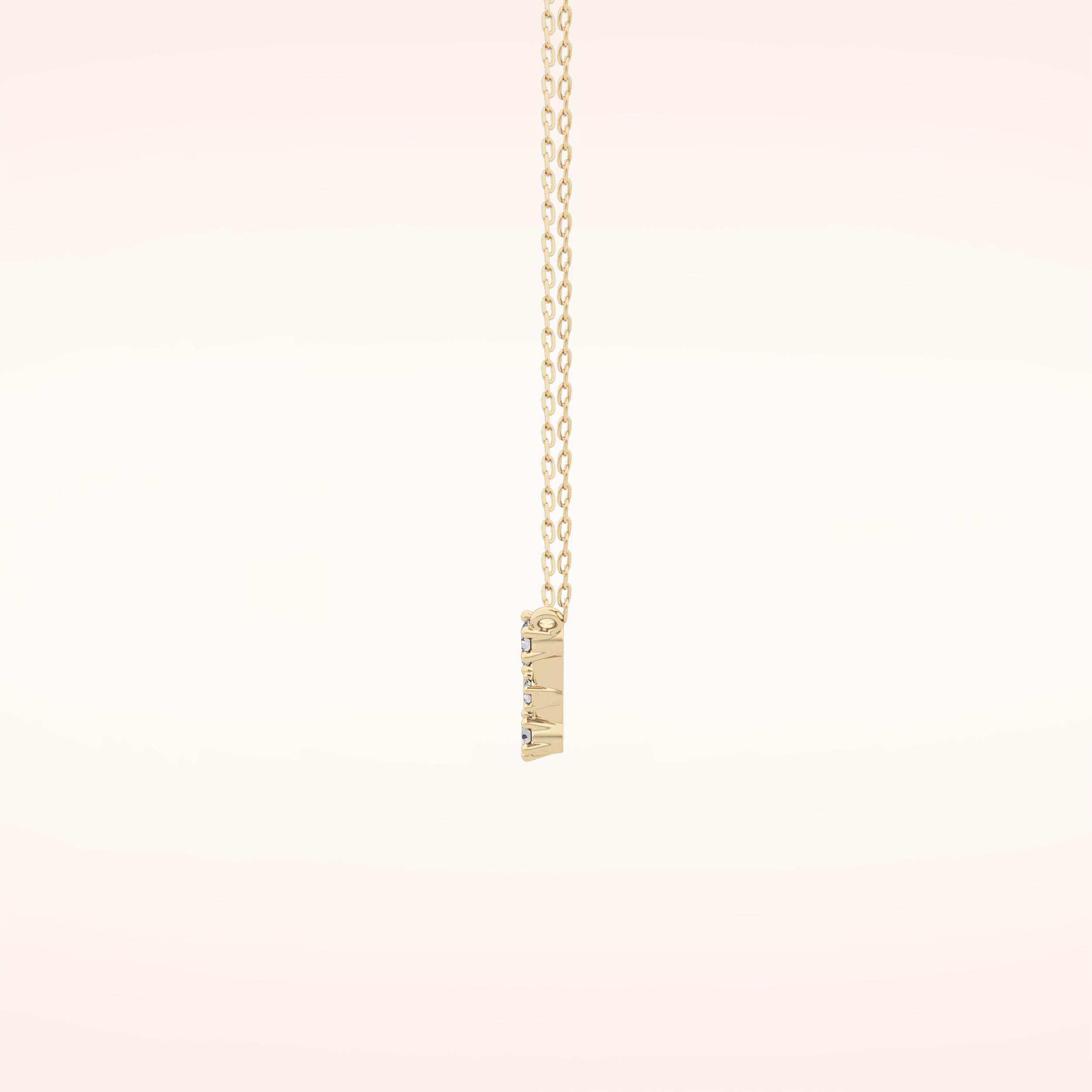 0.103 TCW Round Cut Moissanite Pisces Zodiac Constellation Necklace