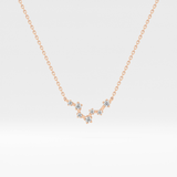0.103 TCW Round Lab Grown Diamond Pisces Zodiac Constellation Necklace