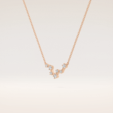 0.103 TCW Round Cut Moissanite Pisces Zodiac Constellation Necklace