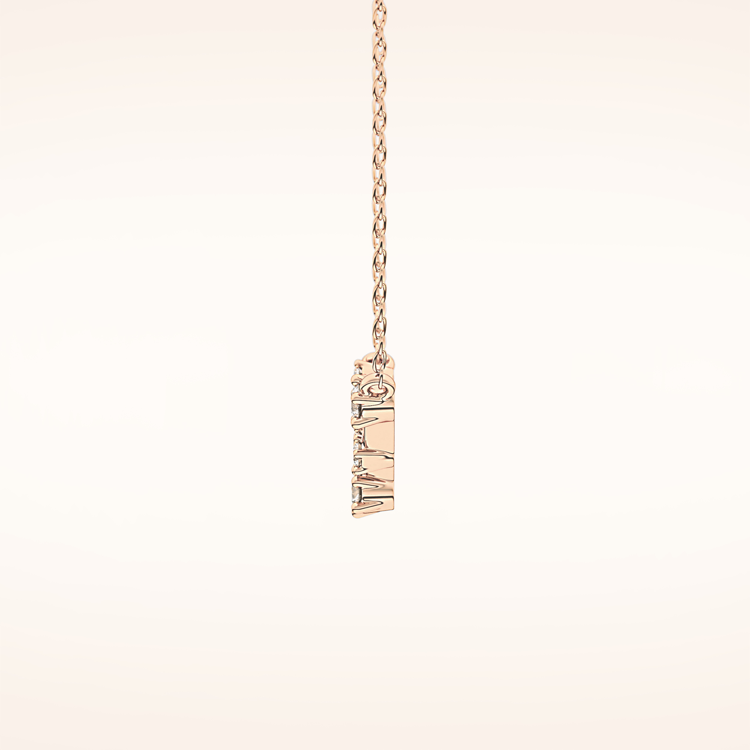0.103 TCW Round Cut Moissanite Pisces Zodiac Constellation Necklace