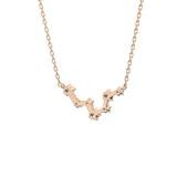 0.103 TCW Round Lab Grown Diamond Pisces Zodiac Constellation Necklace