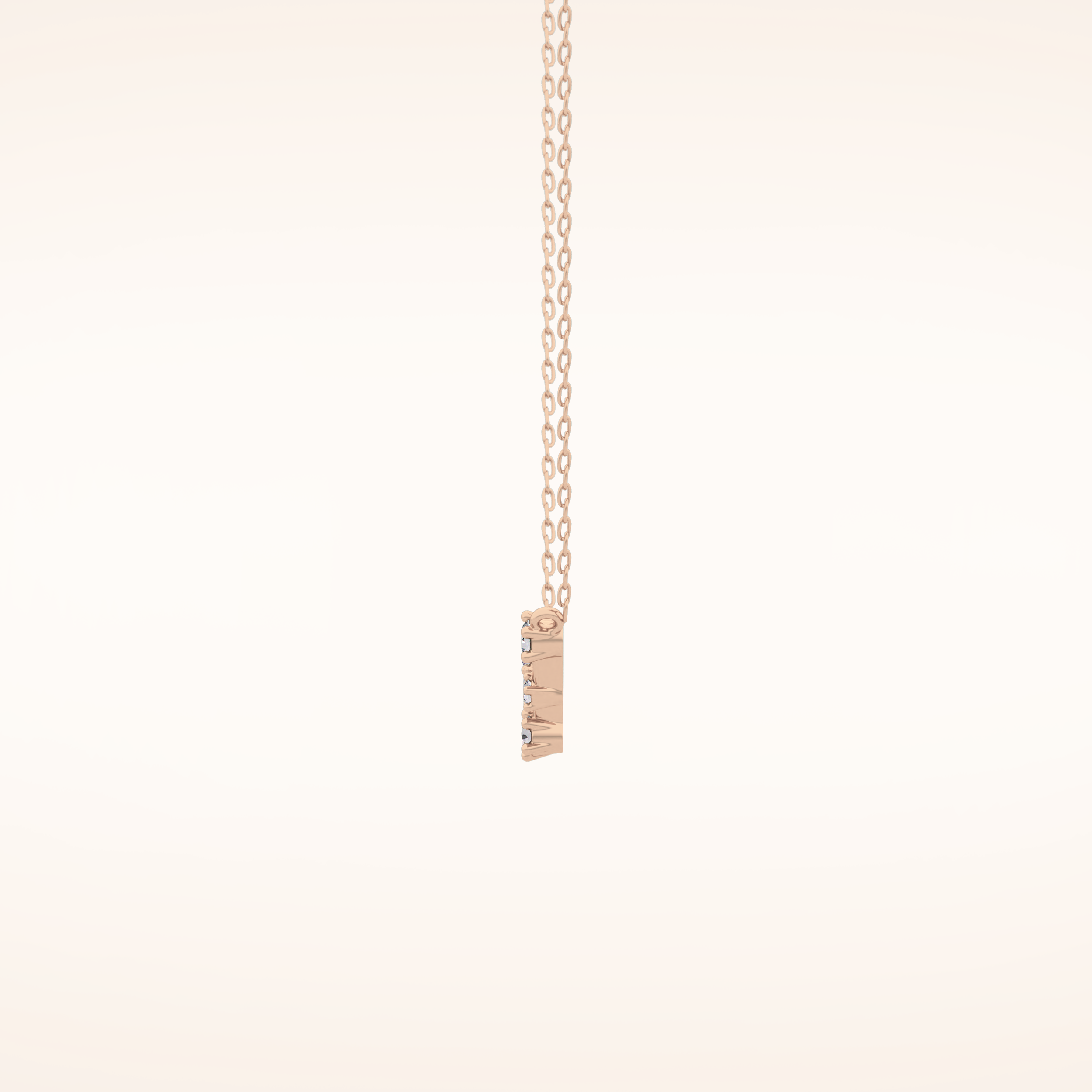 0.103 TCW Round Cut Moissanite Pisces Zodiac Constellation Necklace