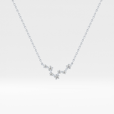 0.103 TCW Round Lab Grown Diamond Pisces Zodiac Constellation Necklace