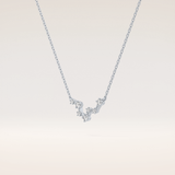 0.103 TCW Round Cut Moissanite Pisces Zodiac Constellation Necklace