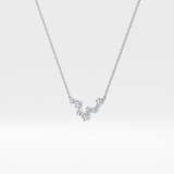 0.103 TCW Round Lab Grown Diamond Pisces Zodiac Constellation Necklace