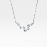 0.103 TCW Round Lab Grown Diamond Pisces Zodiac Constellation Necklace