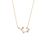 0.111 TCW Round Lab Grown Diamond Sagittarius Zodiac Constellation Necklace