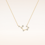 0.111 TCW Round Cut Moissanite Sagittarius Zodiac Constellation Necklace