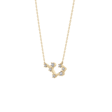 0.111 TCW Round Lab Grown Diamond Sagittarius Zodiac Constellation Necklace