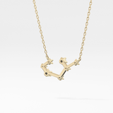 0.111 TCW Round Lab Grown Diamond Sagittarius Zodiac Constellation Necklace