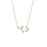 0.111 TCW Round Lab Grown Diamond Sagittarius Zodiac Constellation Necklace