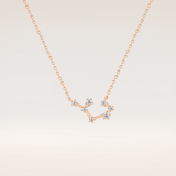 0.111 TCW Round Cut Moissanite Sagittarius Zodiac Constellation Necklace